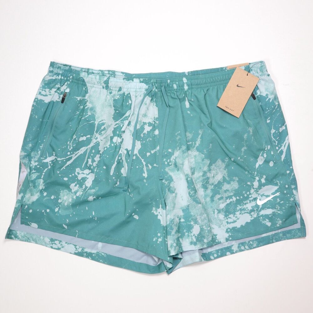 Nike Dri Fit Stride Run Division Teal Standard Fit Shorts 4" Men’s XXL 2XL